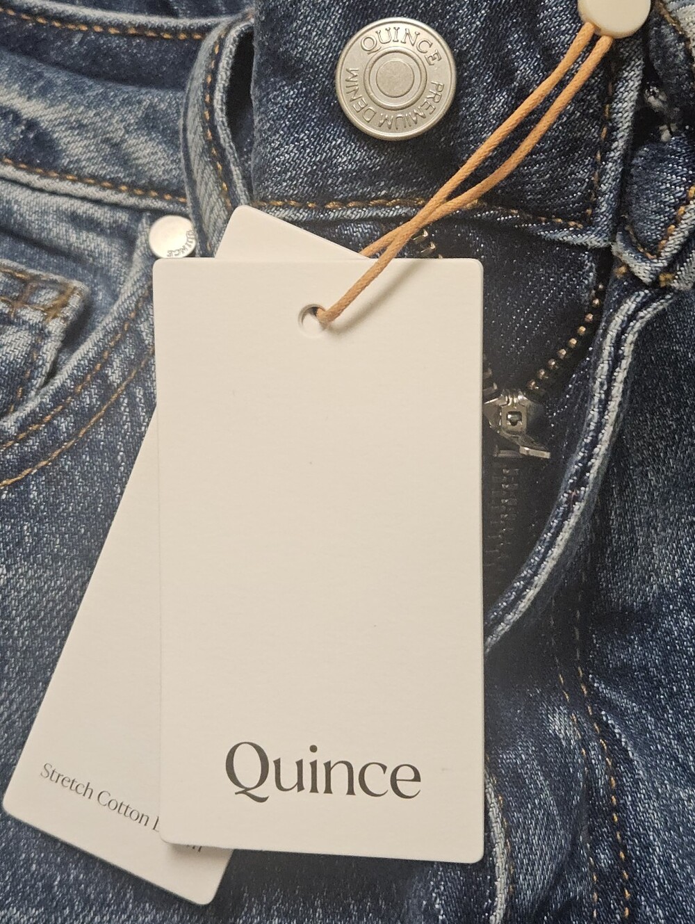 QUINCE BELLA STRETCH RELAXED STRAIGHT JEANS ATLANTIC BLUE 26 - Picture 13 of 15
